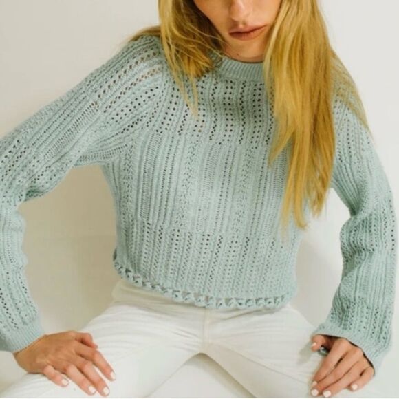 Jonathan Simkhai Amberly Chunky Cropped Pullover Sweater - Picture 2 of 13